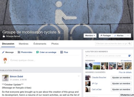 Légende : Inspiré à brasser la cage? Rejoignez le Groupe de mobilisation cycliste du NB / NB Biking Advocacy Group.